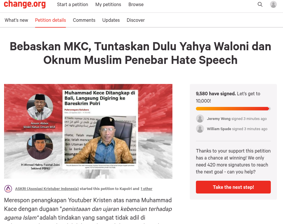 Petition to free Muhammad Kace