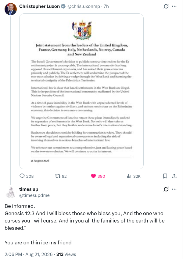 nz jews threaten luxon